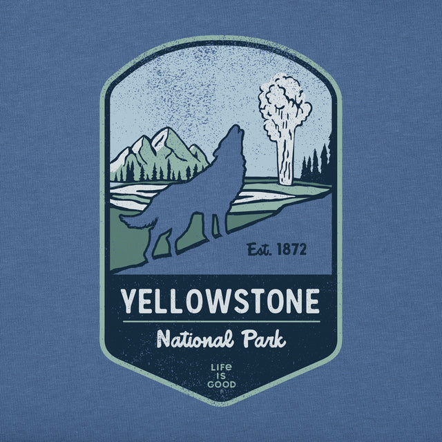 Product image for "Men's Yellowstone Wolf Badge Short Sleeve Crusher Tee" ||97478_2